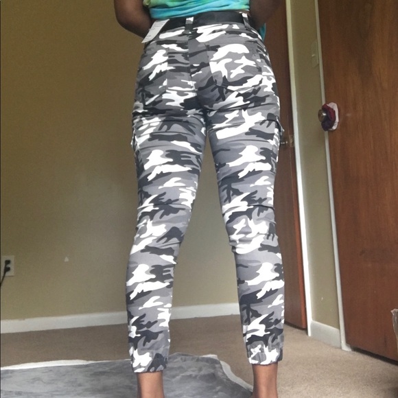Brand new grey, black, and white camo jeans. - Picture 2 of 3